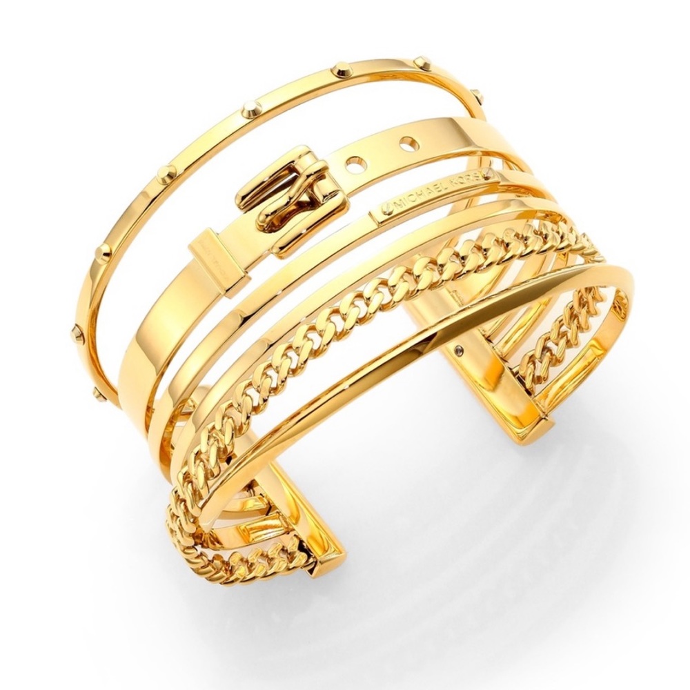 Michael Kors Heritage “Astor Frozen stacked cuff”